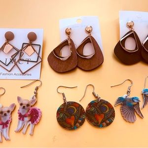 Women’s Fashion Earrings Mixed variety Set Lot of 6